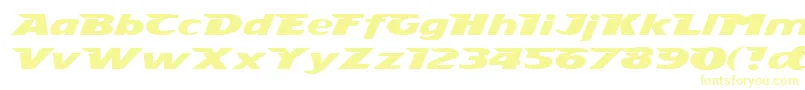 Stingray Font – Yellow Fonts on White Background