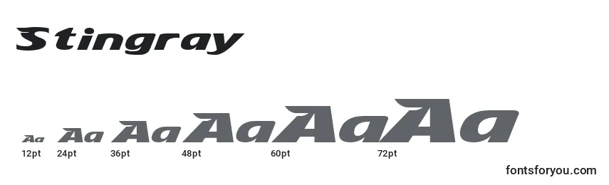 Stingray (38925) Font Sizes