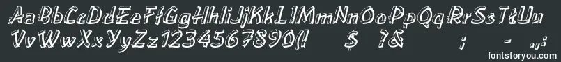 Шрифт LoweaItalic – белые шрифты