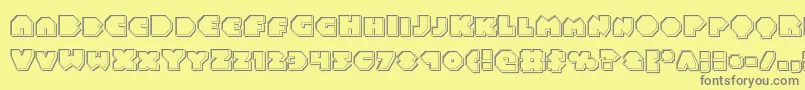 Balastaralengrave Font – Gray Fonts on Yellow Background