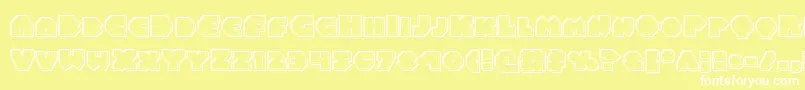 Balastaralengrave Font – White Fonts on Yellow Background