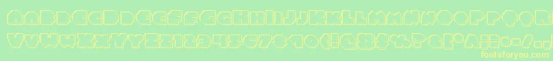 Balastaralengrave Font – Yellow Fonts on Green Background