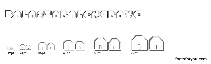 Размеры шрифта Balastaralengrave