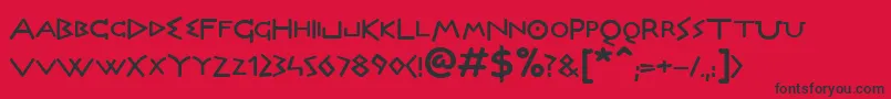 DictBold Font – Black Fonts on Red Background
