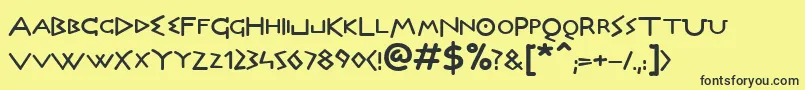 DictBold Font – Black Fonts on Yellow Background