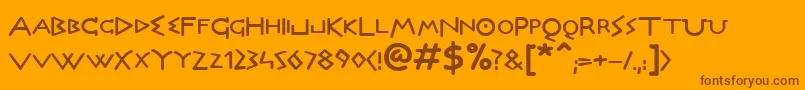 DictBold Font – Brown Fonts on Orange Background