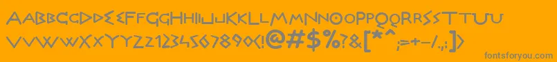 フォントDictBold – オレンジの背景に灰色の文字