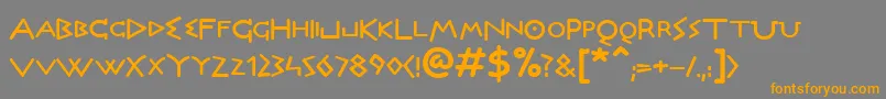 DictBold-Schriftart – Orangefarbene Schriften auf grauem Hintergrund