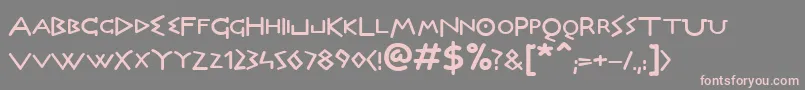 DictBold Font – Pink Fonts on Gray Background
