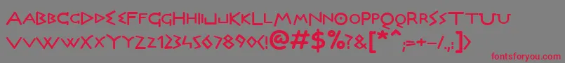 DictBold Font – Red Fonts on Gray Background