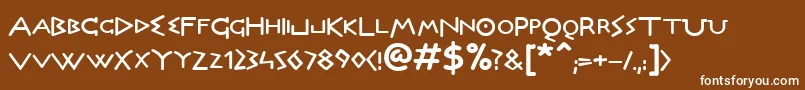 DictBold Font – White Fonts on Brown Background