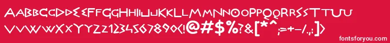 DictBold Font – White Fonts on Red Background