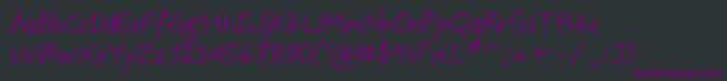 JeffScript Font – Purple Fonts on Black Background