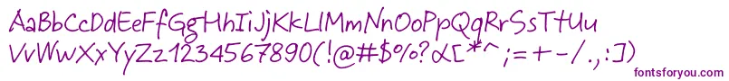 JeffScript Font – Purple Fonts on White Background