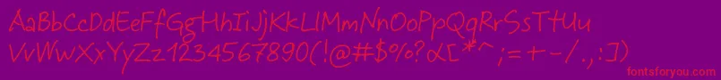Więcej informacji o czcionce JeffScript Czcionka JeffScript – czerwone czcionki na fioletowym tle