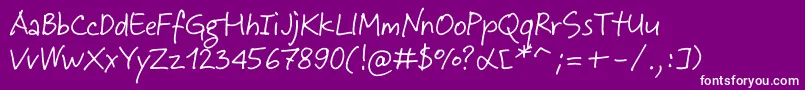 Подробнее о шрифте JeffScript Шрифт JeffScript – белые шрифты на фиолетовом фоне