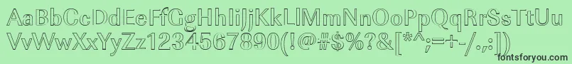 ImperialouMediumRegular Font – Black Fonts on Green Background