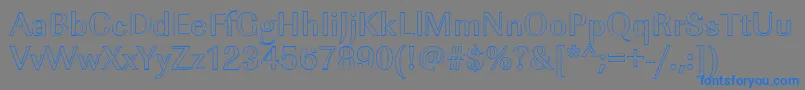 ImperialouMediumRegular Font – Blue Fonts on Gray Background