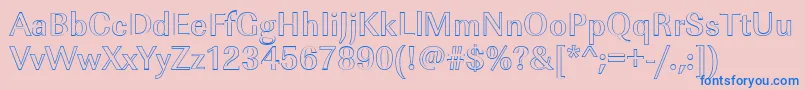 ImperialouMediumRegular Font – Blue Fonts on Pink Background