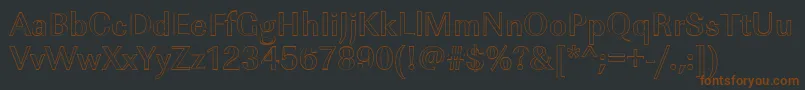 ImperialouMediumRegular Font – Brown Fonts on Black Background