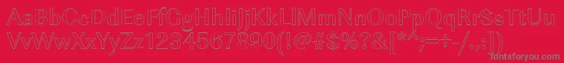 ImperialouMediumRegular Font – Gray Fonts on Red Background