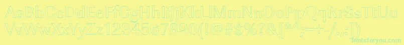 ImperialouMediumRegular Font – Green Fonts on Yellow Background