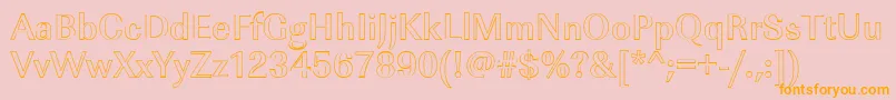 ImperialouMediumRegular Font – Orange Fonts on Pink Background