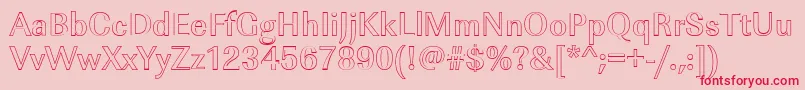 ImperialouMediumRegular Font – Red Fonts on Pink Background