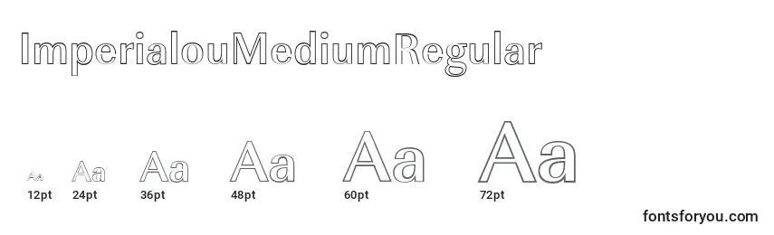 Размеры шрифта ImperialouMediumRegular