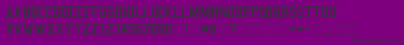 CollegeSemiCondensed Font – Black Fonts on Purple Background