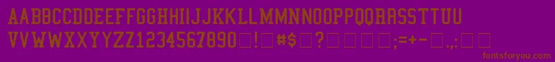 CollegeSemiCondensed Font – Brown Fonts on Purple Background