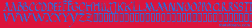 Jgjrr Font – Blue Fonts on Red Background