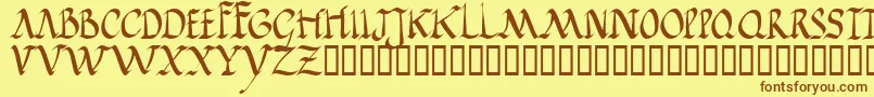Jgjrr Font – Brown Fonts on Yellow Background
