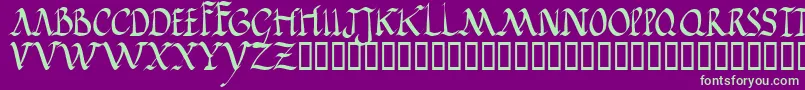 Jgjrr Font – Green Fonts on Purple Background
