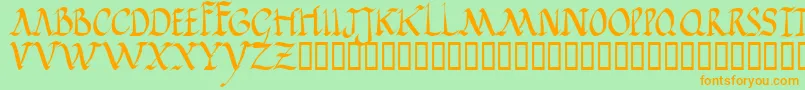 Jgjrr Font – Orange Fonts on Green Background