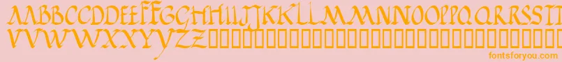 Jgjrr Font – Orange Fonts on Pink Background