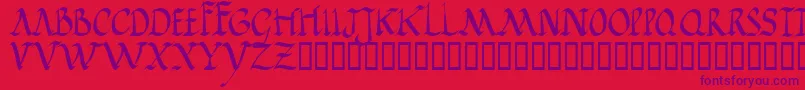 Jgjrr Font – Purple Fonts on Red Background