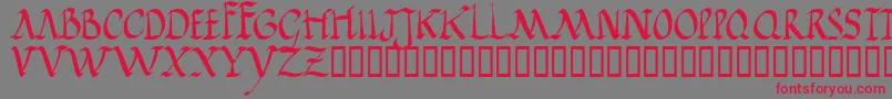 Jgjrr Font – Red Fonts on Gray Background