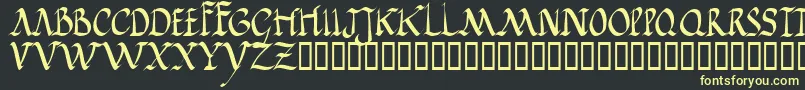 Jgjrr Font – Yellow Fonts on Black Background