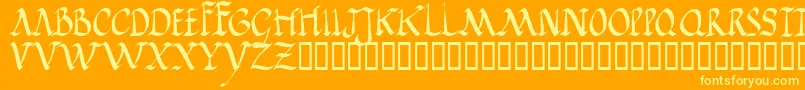 Jgjrr Font – Yellow Fonts on Orange Background