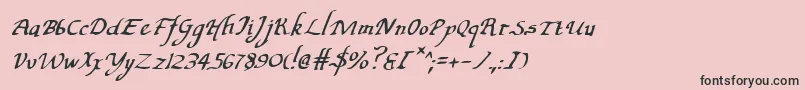 ValleyForgeItalic Font – Black Fonts on Pink Background