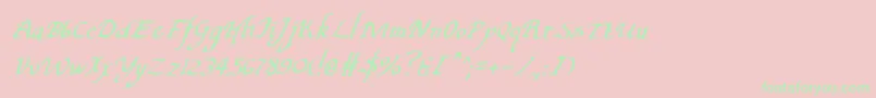 ValleyForgeItalic Font – Green Fonts on Pink Background