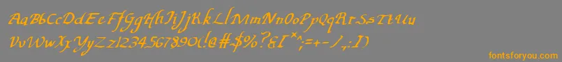 ValleyForgeItalic Font – Orange Fonts on Gray Background
