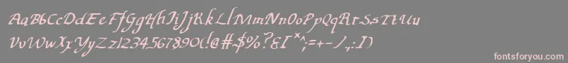 Шрифт ValleyForgeItalic – розовые шрифты на сером фоне