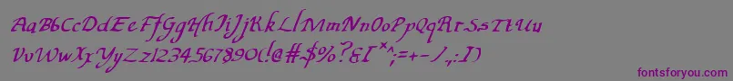 ValleyForgeItalic Font – Purple Fonts on Gray Background