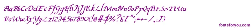 ValleyForgeItalic Font – Purple Fonts on White Background