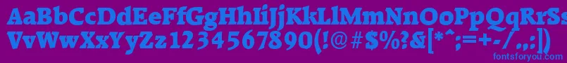 RaleighserialBlackRegular Font – Blue Fonts on Purple Background