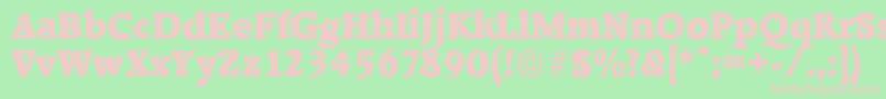 RaleighserialBlackRegular Font – Pink Fonts on Green Background