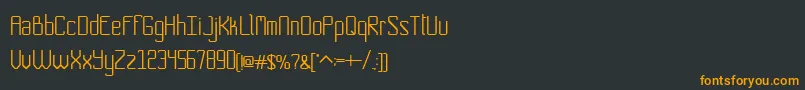 Fonte Nocorners – fontes laranjas em um fundo preto