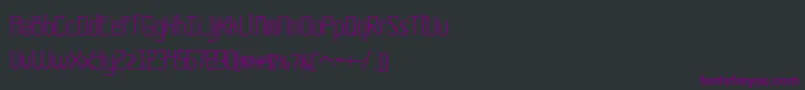 Nocorners-Schriftart – Violette Schriften auf schwarzem Hintergrund